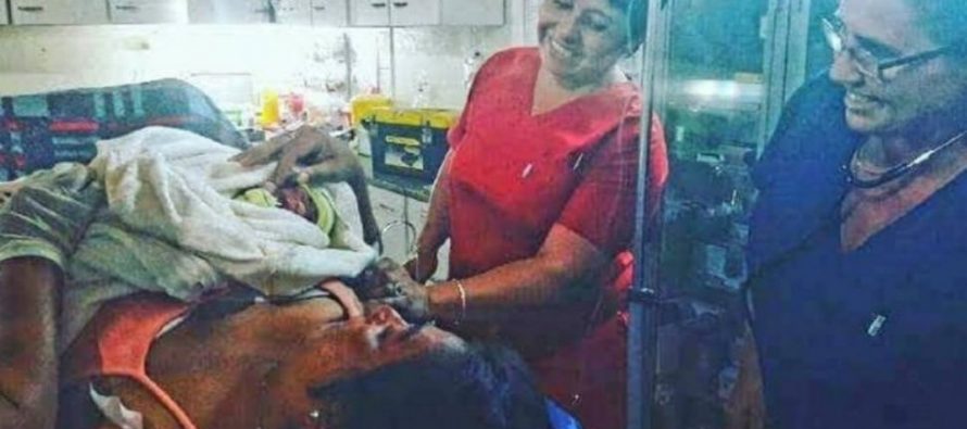 Una mujer no sabía que estaba embarazada y tuvo a su bebé en la calle