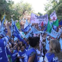 Docentes de Amsafe marchan por la Caja de Jubilaciones