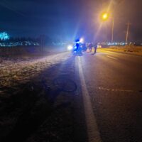 Fuerte accidente entre una moto y una bicicleta en ruta 70