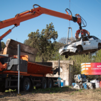 Finalizan la compactación de vehículos del depósito policial de Santa Fe