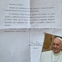 Cuándo un recreino le escribió una carta al Papa Francisco