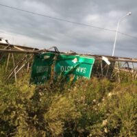 Robaron la cámara de seguridad que estaba en el cartel derribado en ruta 70