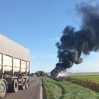 Dos personas fallecieron en un accidente en cercanías al acceso de Elortondo