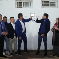 Pullaro inauguró obras de iluminación en el predio de la Liga Santafesina de Fútbol