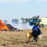 Positivo y eficaz simulacro de emergencia en el Aeropuerto de Sauce Viejo