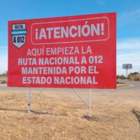 Rutas nacionales sin mantenimiento en la provincia: señalizan con carteles “por el estado catastrófico” en que se encuentran