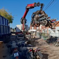 En Recreo iniciaron la compactación de 150 motos secuestradas