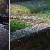 La tormenta de Santa Rosa dejó granizo y lluvias intensas en la región