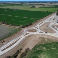 El Gobierno Provincial construye dos nuevas rotondas para mejorar la seguridad vial en la Ruta 4