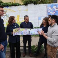 Pintan un mural en el puerto de Santa Fe para visibilizar la salud mental adolescente