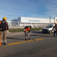 Continúan las tareas de reparación en la ruta 1V11