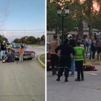Un motociclista resultó herido tras un choque en pleno centro de Recreo