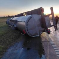 Restablecen la circulación en la Autovía 19 tras el choque entre un camión y un colectivo