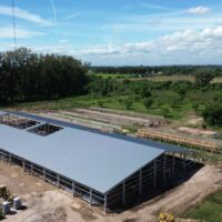 El nuevo Centro de Tiro Deportivo que construye la Provincia en Recreo ya muestra su estructura