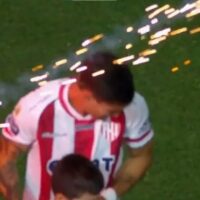 Unión fue multado tras el uso de pirotecnia en la previa del partido