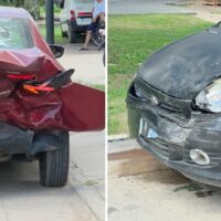 Choque en cadena entre tres autos en avenida Ignacio Crespo: no hubo heridos