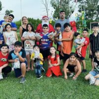 Arroyo Aguiar vivió una Navidad especial junto a los chicos