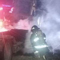 Se incendió la rueda de un camión sobre la Ruta Nacional 11, pasando Candioti