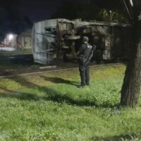 Descarriló un tren cargado con cereal en Santa Fe