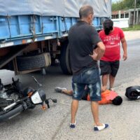 Accidente de tránsito en el acceso a Recreo: un motociclista resultó herido
