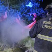 Se incendió un pequeño santuario del Gauchito Gil ubicado a la vera de la Ruta 168