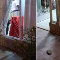 Intento de robo y destrozos en un local comercial de la ciudad