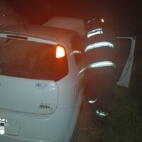 Principio de incendio en un auto sobre Ruta 2 en Monte Vera