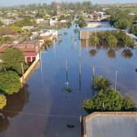 Una localidad cercana, en la provincia de Córdoba, quedó completamente inundada