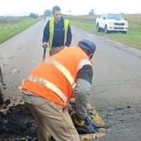 Vialidad Nacional realiza bacheos entre Emilia y San Justo sobre la RN 11