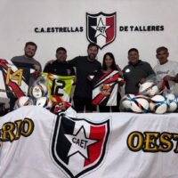 Diego Carranza realizó una donación a Estrellas de Talleres