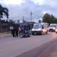 Dos motociclistas resultaron heridos tras un choque en el sur de Recreo