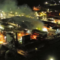 Incendio en la planta de Vicentin en Ricardone: evacuaron al personal y cortaron la ruta A012